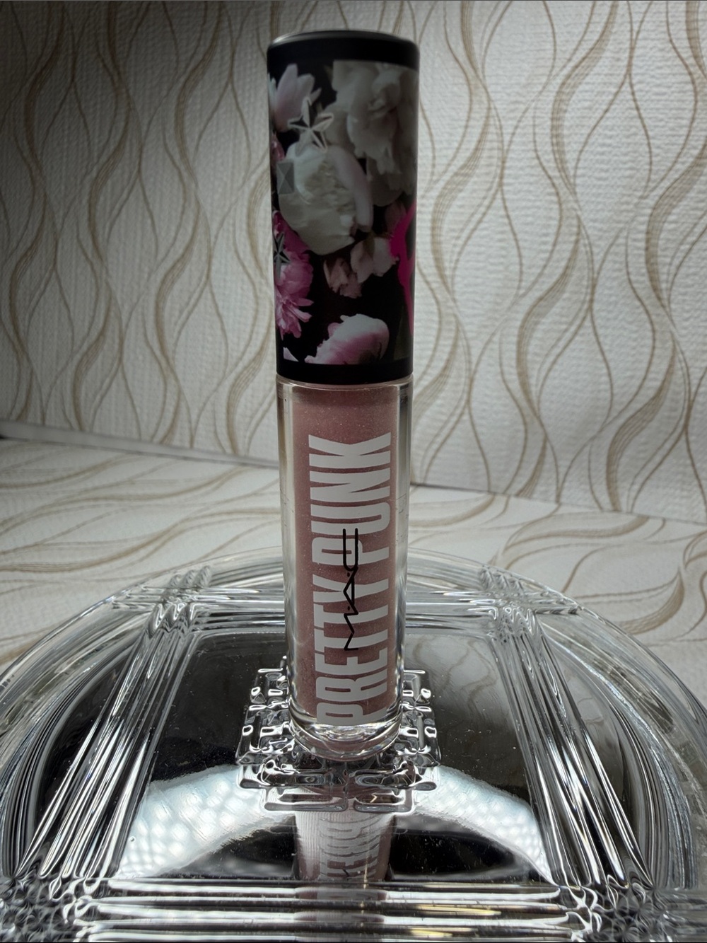 MAC Cosmetics Pretty Funk Shimmer LipGlass — God Save The Sheen